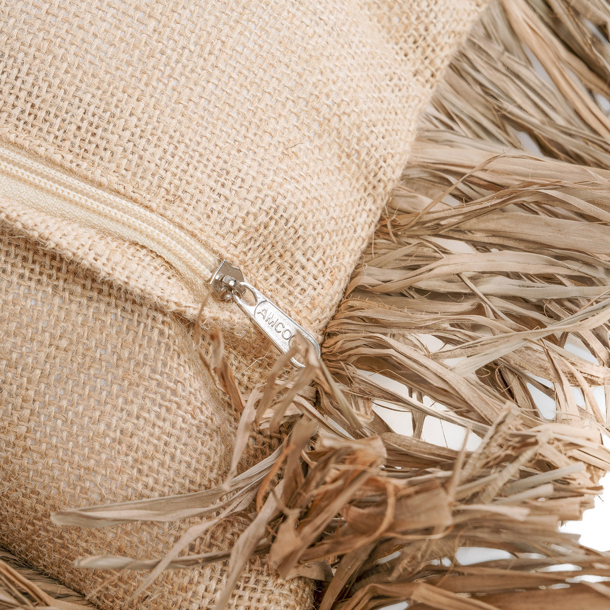 De Jute Bonita kussenhoes - naturel - 40x40