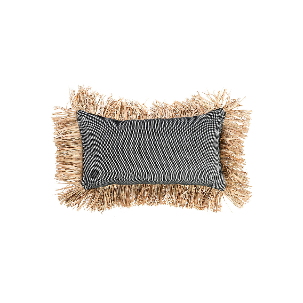 De Cotton Bonita kussenhoes - natuurlijk zwart - 30x50
