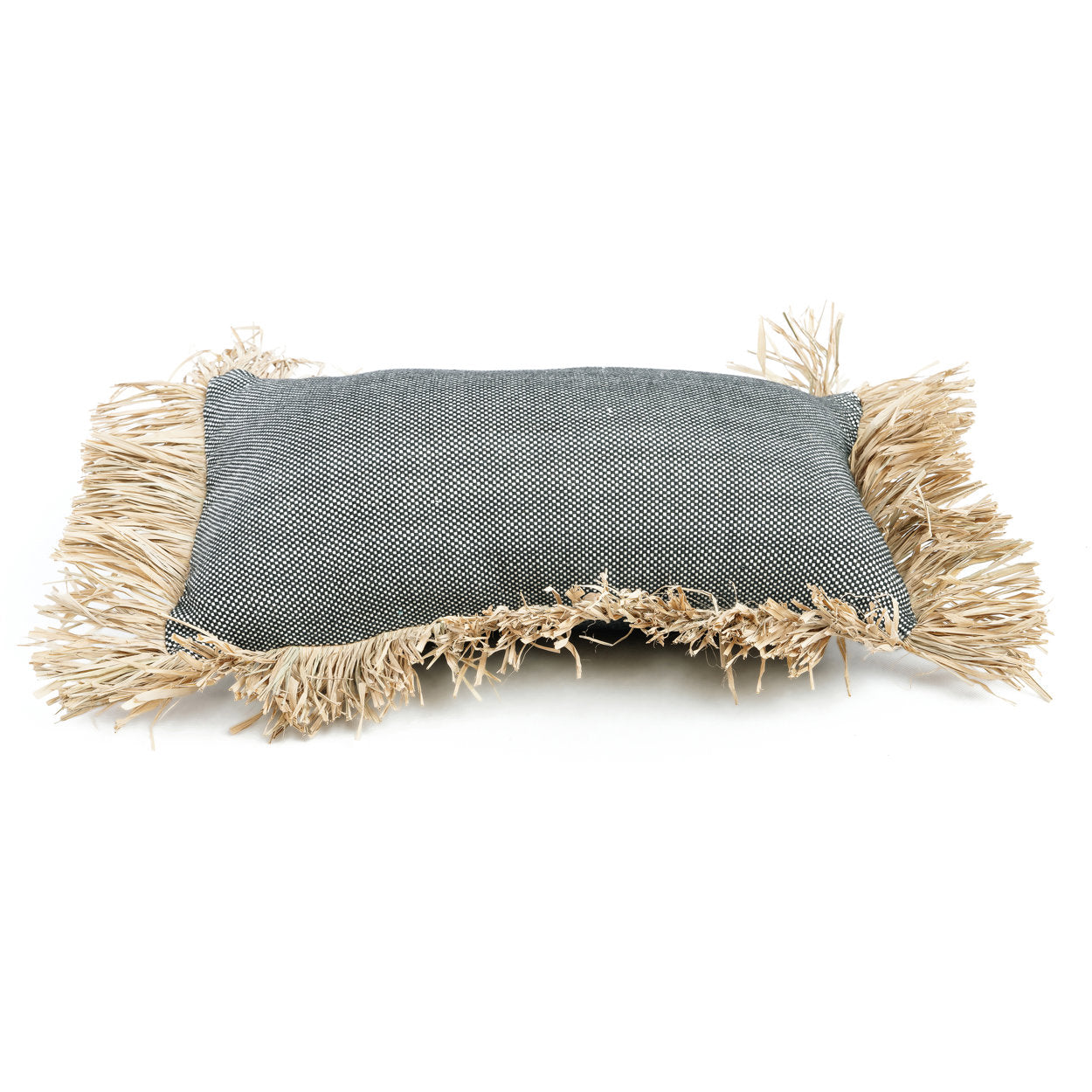 De Cotton Bonita kussenhoes - natuurlijk zwart - 30x50