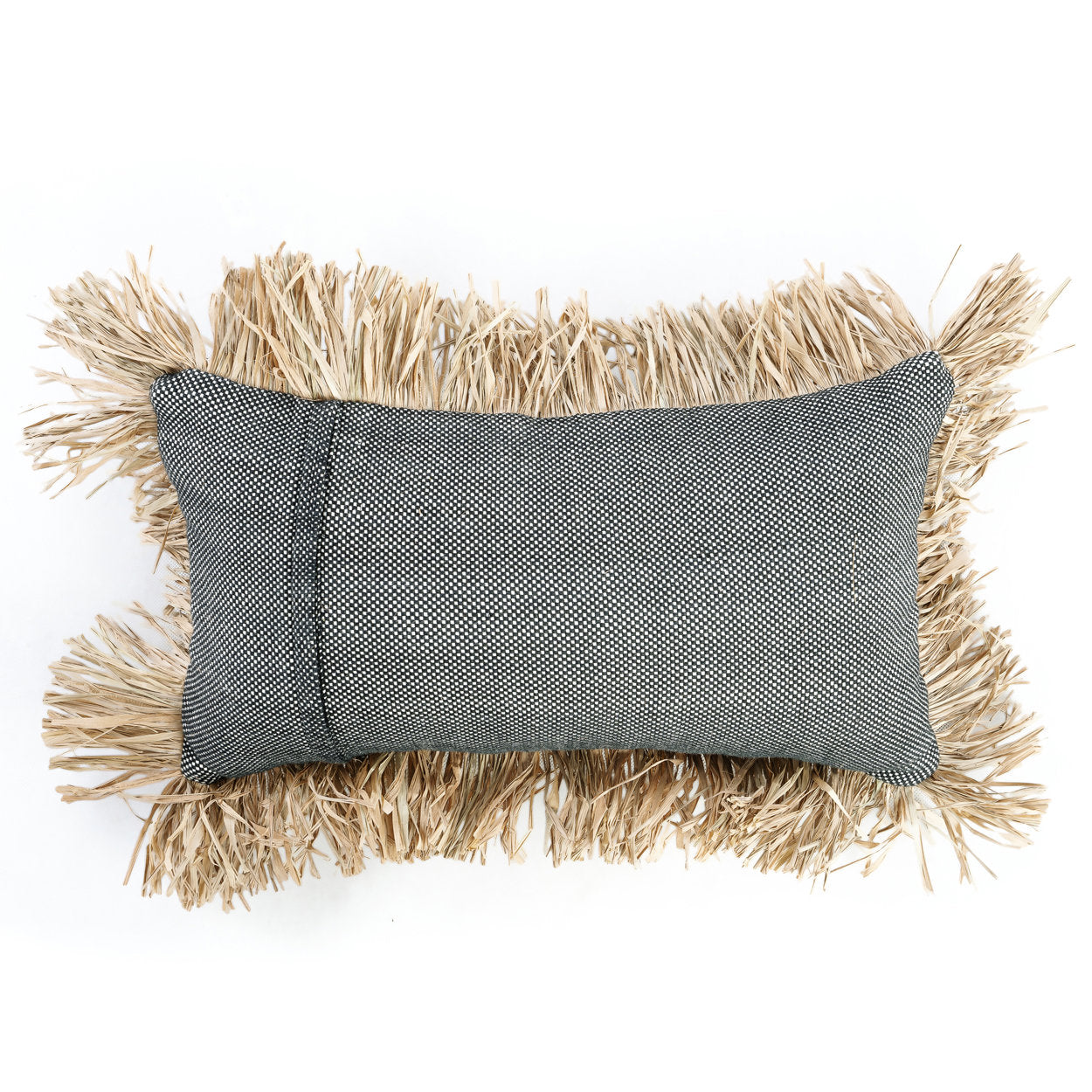 De Cotton Bonita kussenhoes - natuurlijk zwart - 30x50