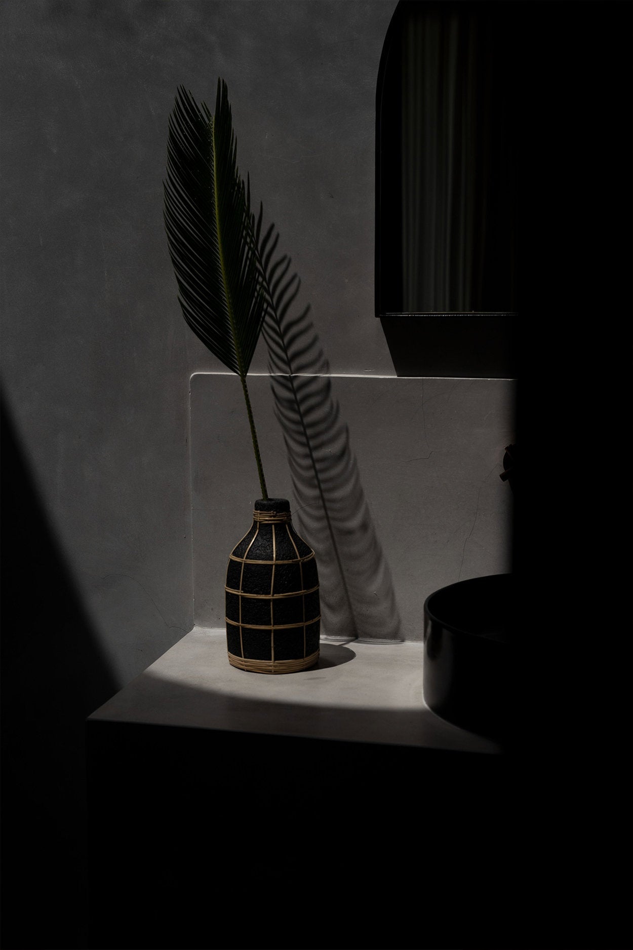 De Whoopy Vaas - Zwart/Naturel - L