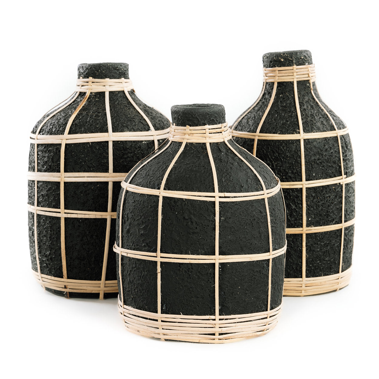 De Whoopy Vaas - Zwart/Naturel - L