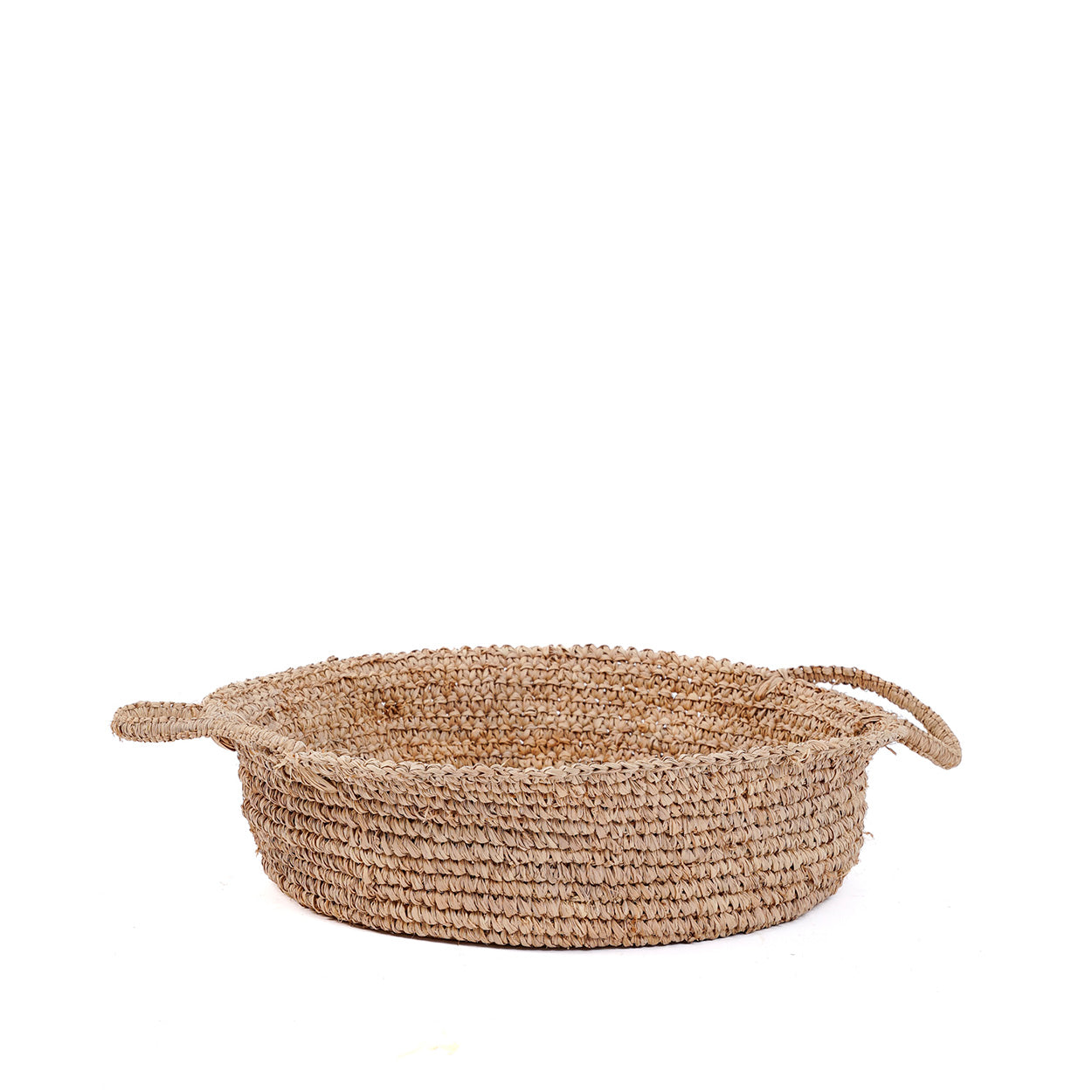 De Raffia mand-dienbladen - naturel - L