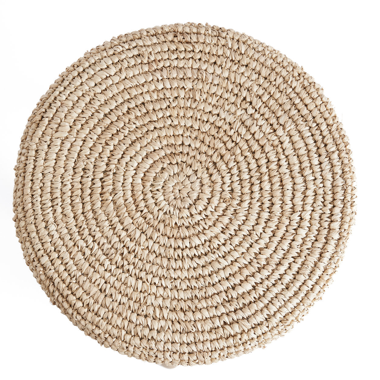 De raffia barstoel