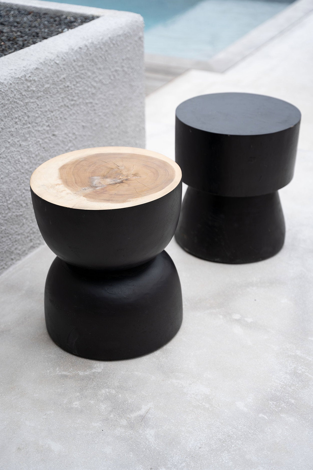 De Karbun Kruk - Zwart Naturel - Bijzettafel