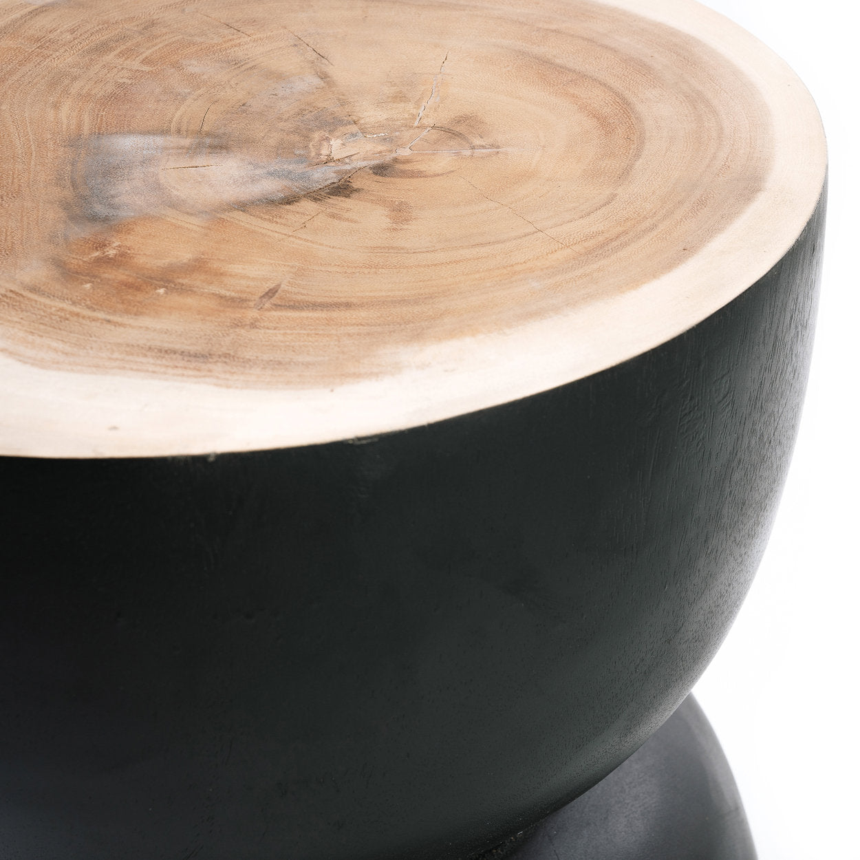 De Karbun Kruk - Zwart Naturel - Bijzettafel