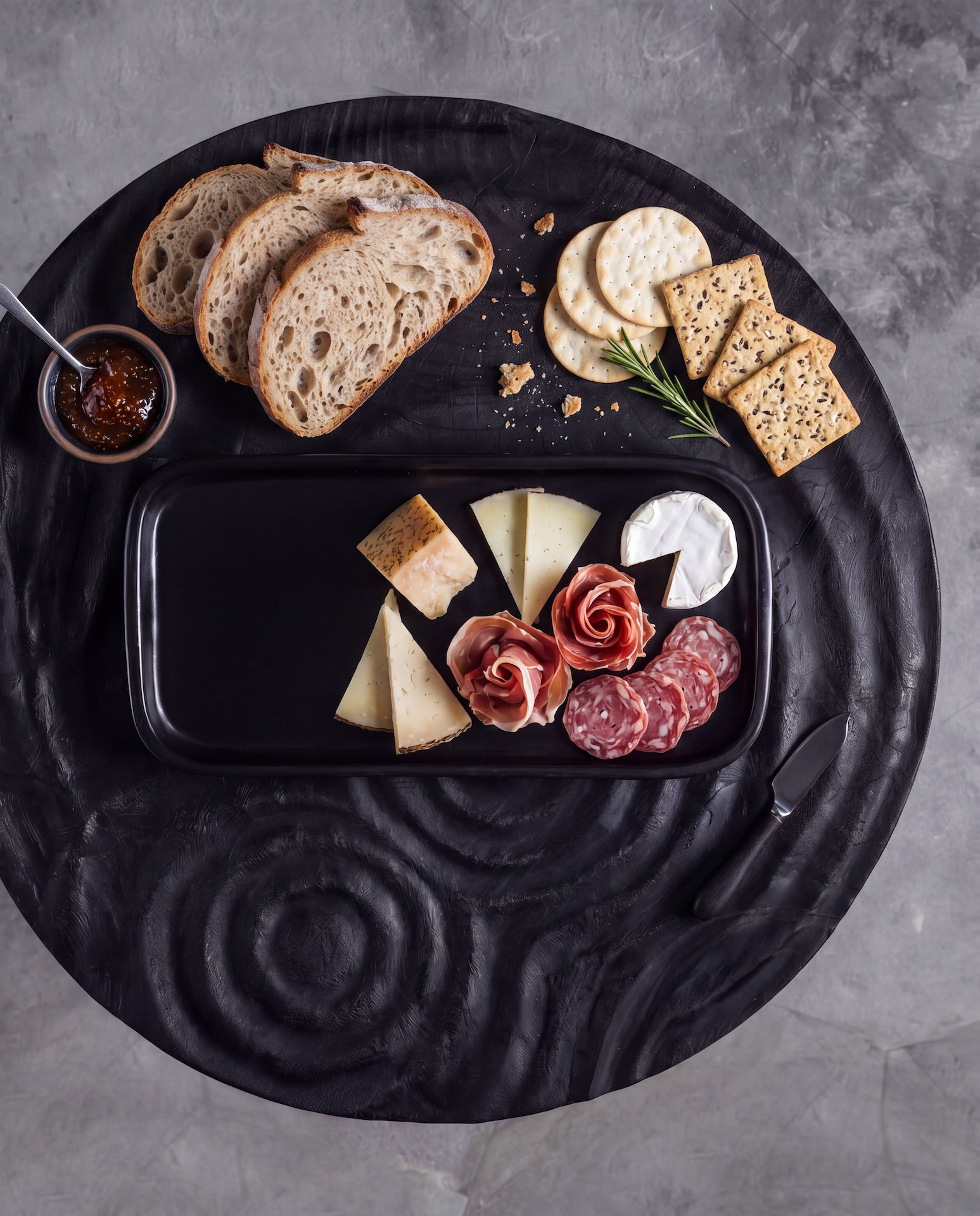 De verbrande tapasplank