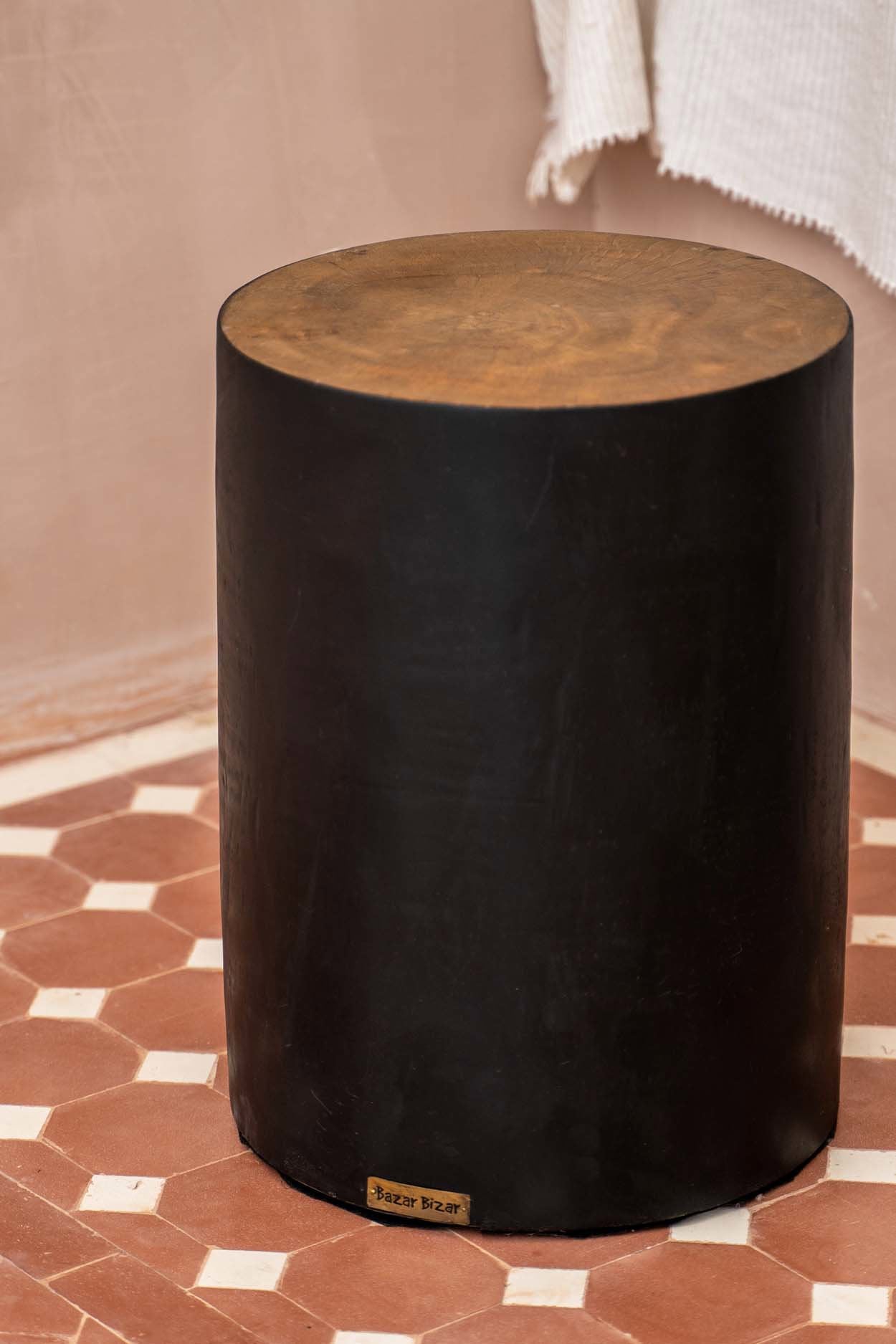 De Tribe-kruk - Naturel zwart - bijzettafel