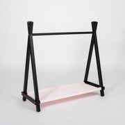 Kinderkledingrek met opbergruimte, zwart, roze