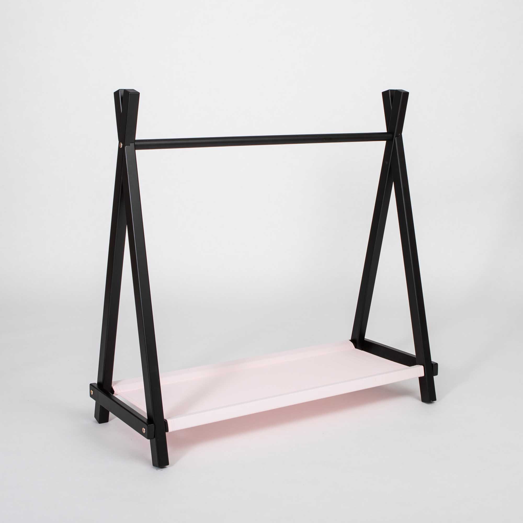 Kinderkledingrek met opbergruimte, zwart, roze
