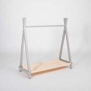 Kinderkledingrek met opbergruimte, grijs, beige