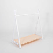 Kinderkledingrek met opbergruimte, wit, beige