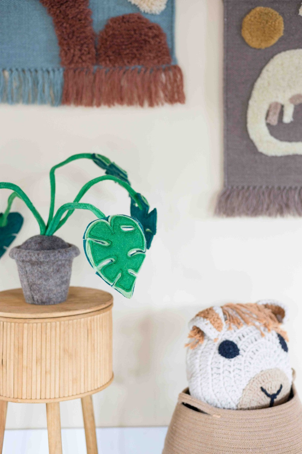 KidsDepot vilten Monstera-plant - groen