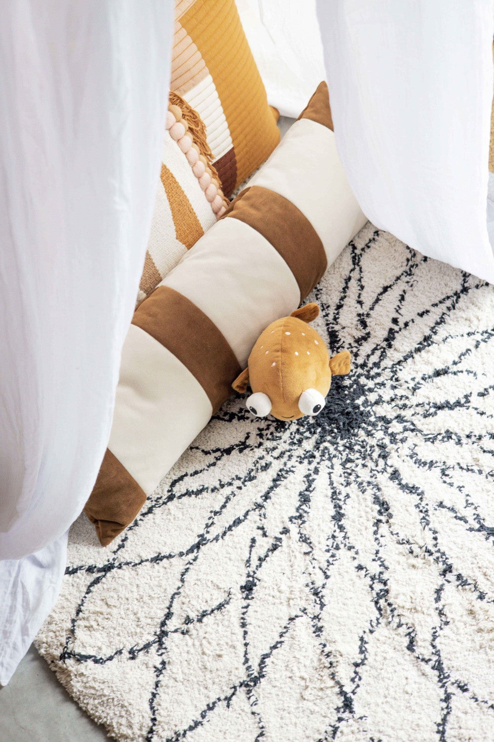 Kidsdepot Bloemenprint, vloerkleed, Ø110 cm