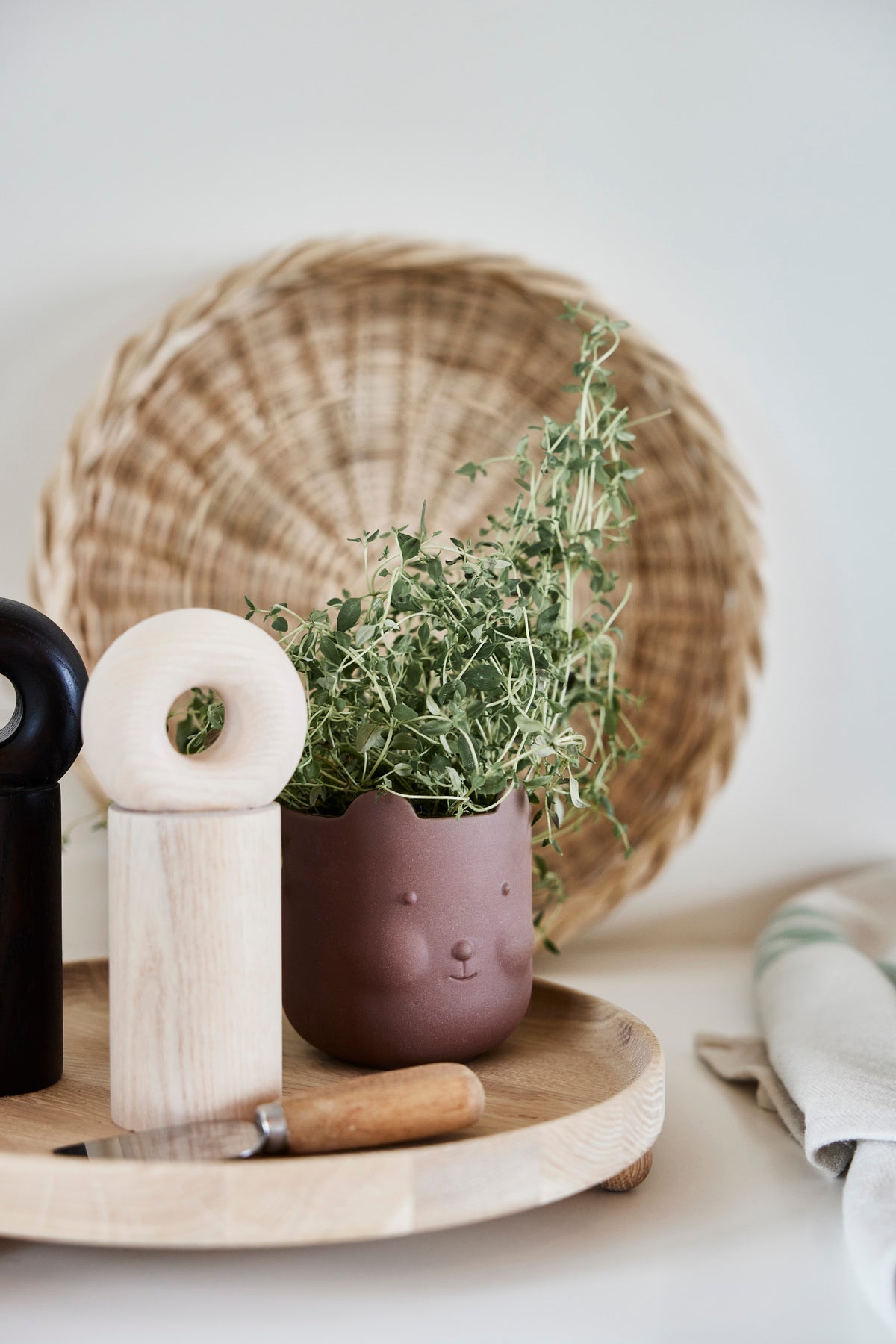 Inka rond houten dienblad - groot