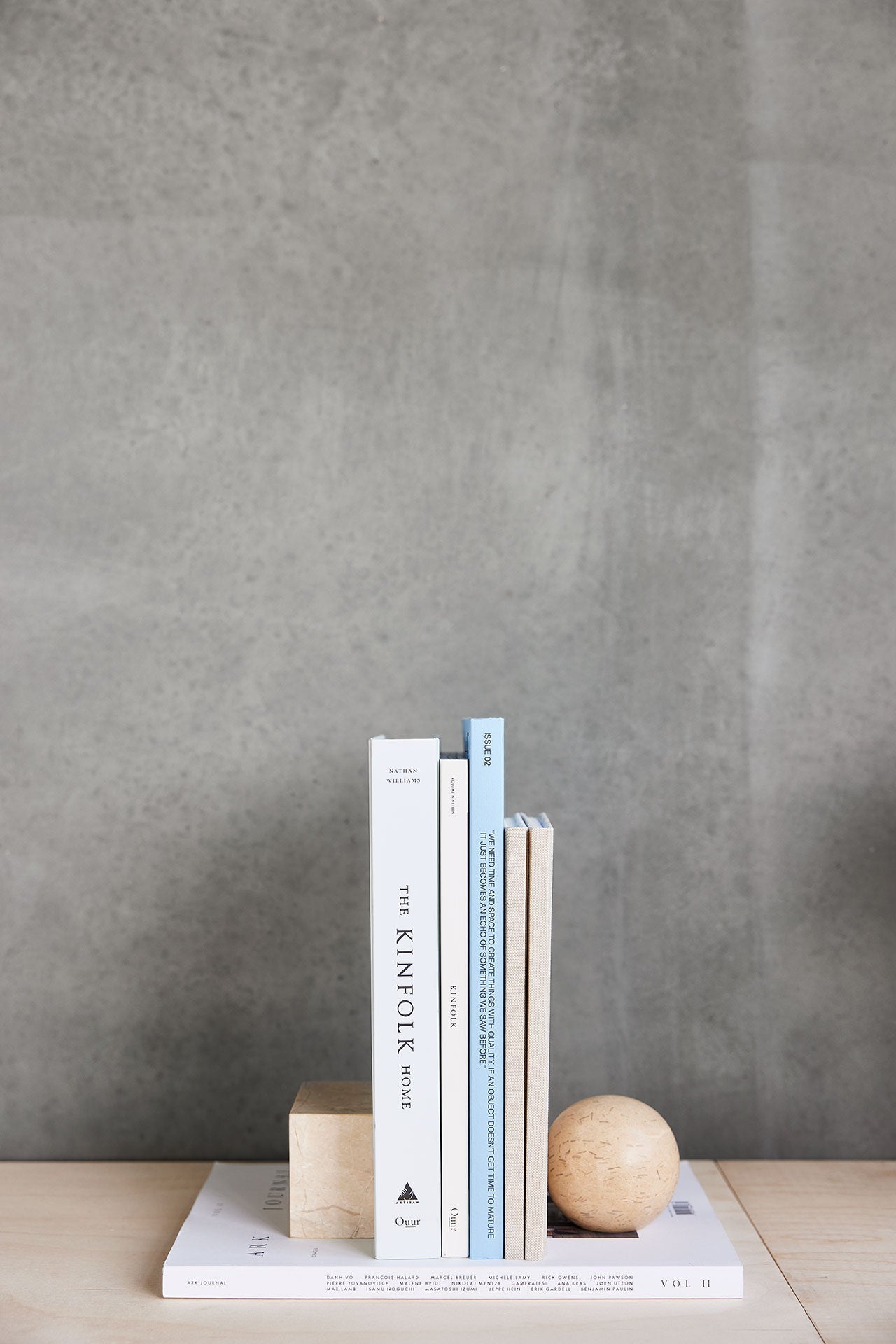Savi marmeren boekensteun - vierkant