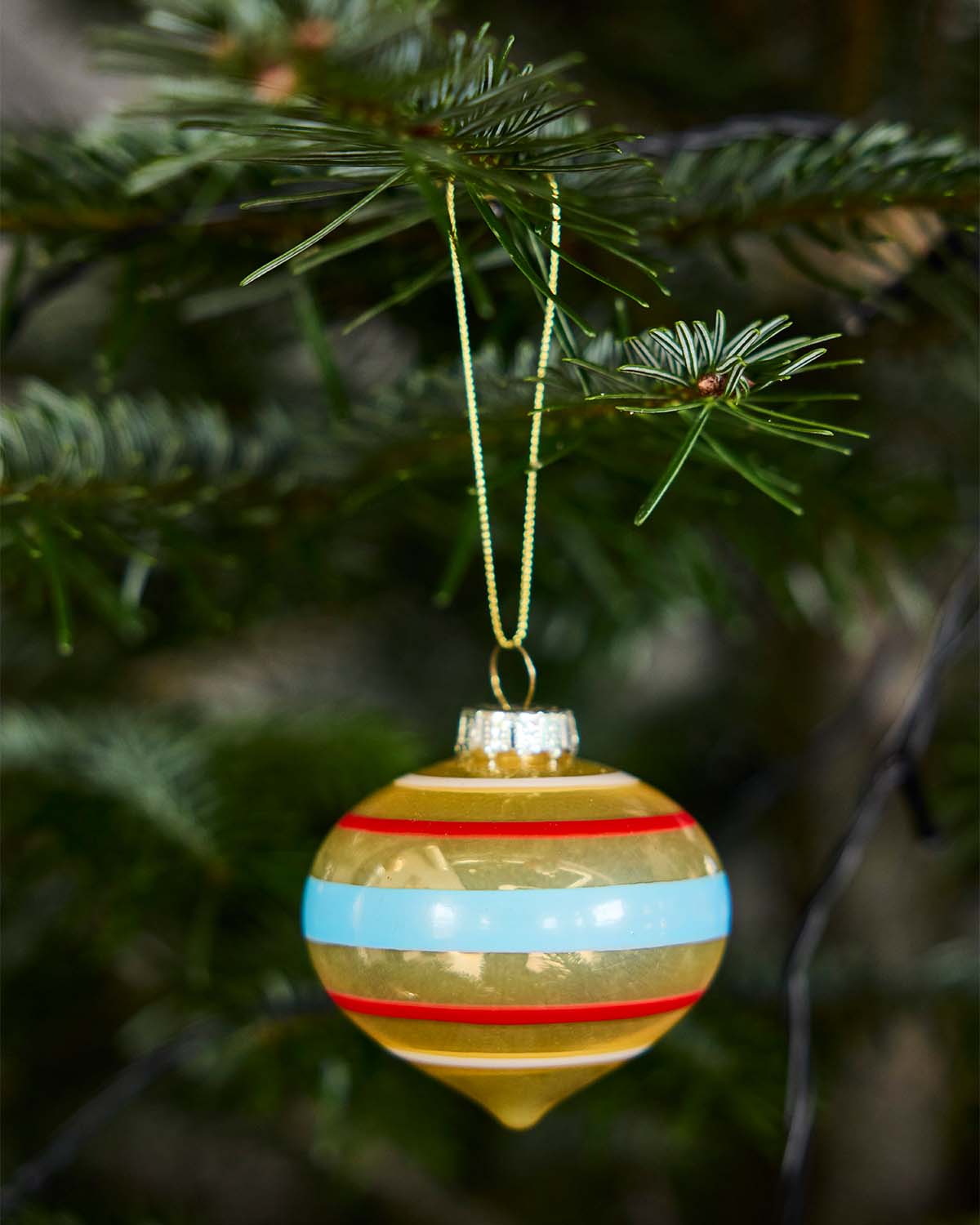Vintage glazen kerstbal nr. 1 - set van 2