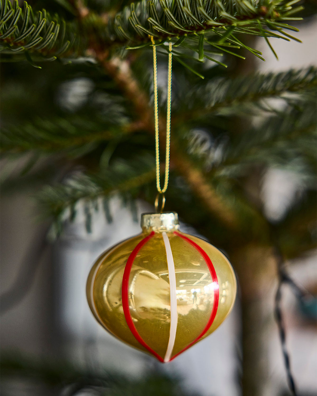 Vintage glazen kerstbal nr. 2 - set van 2