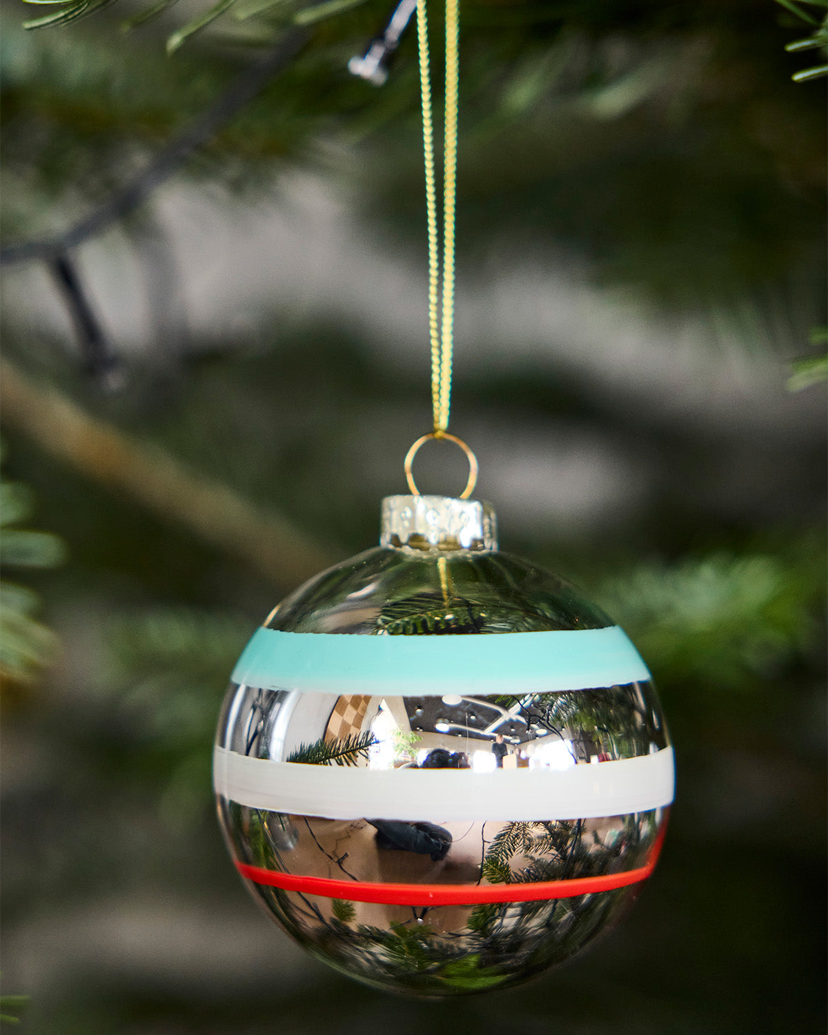 Vintage glazen kerstbal nr. 2 - set van 2