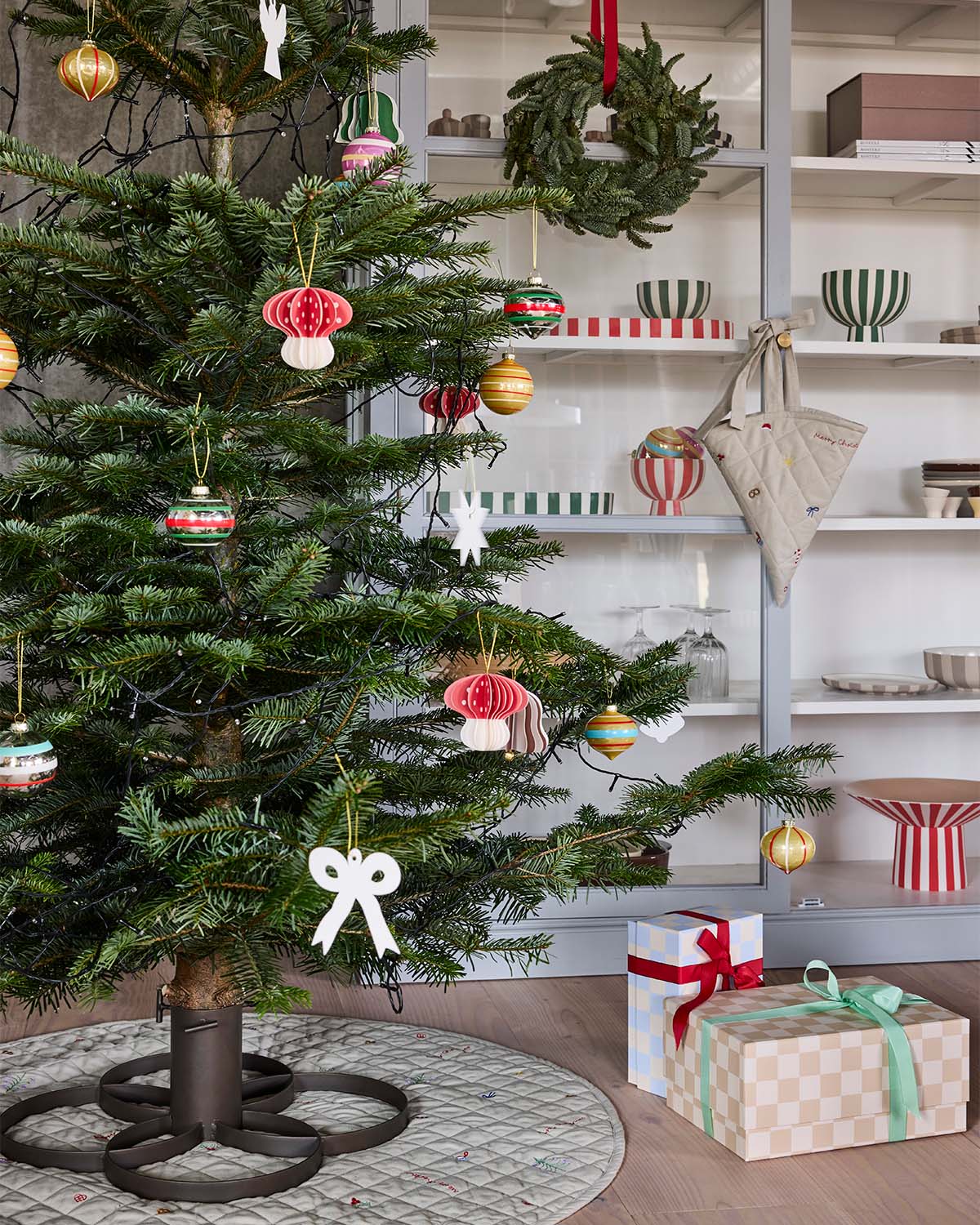 Vintage glazen kerstbal nr. 3 - set van 2