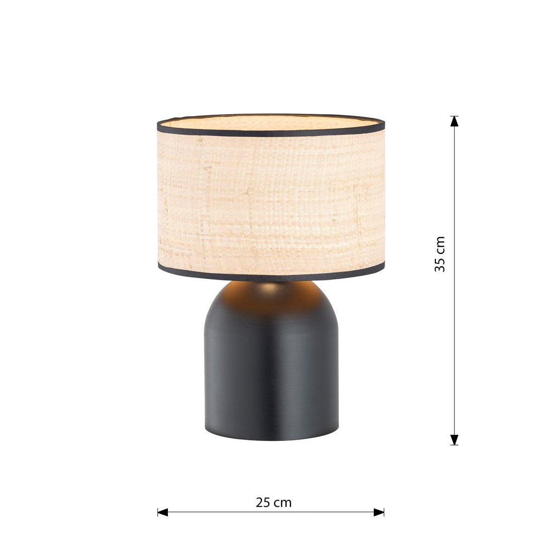 Tafellamp - ASPEN LN1 ZWART/ROTAN