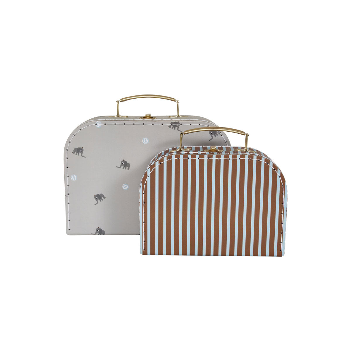 Mini-koffers Olifant en Streep - Set van 2