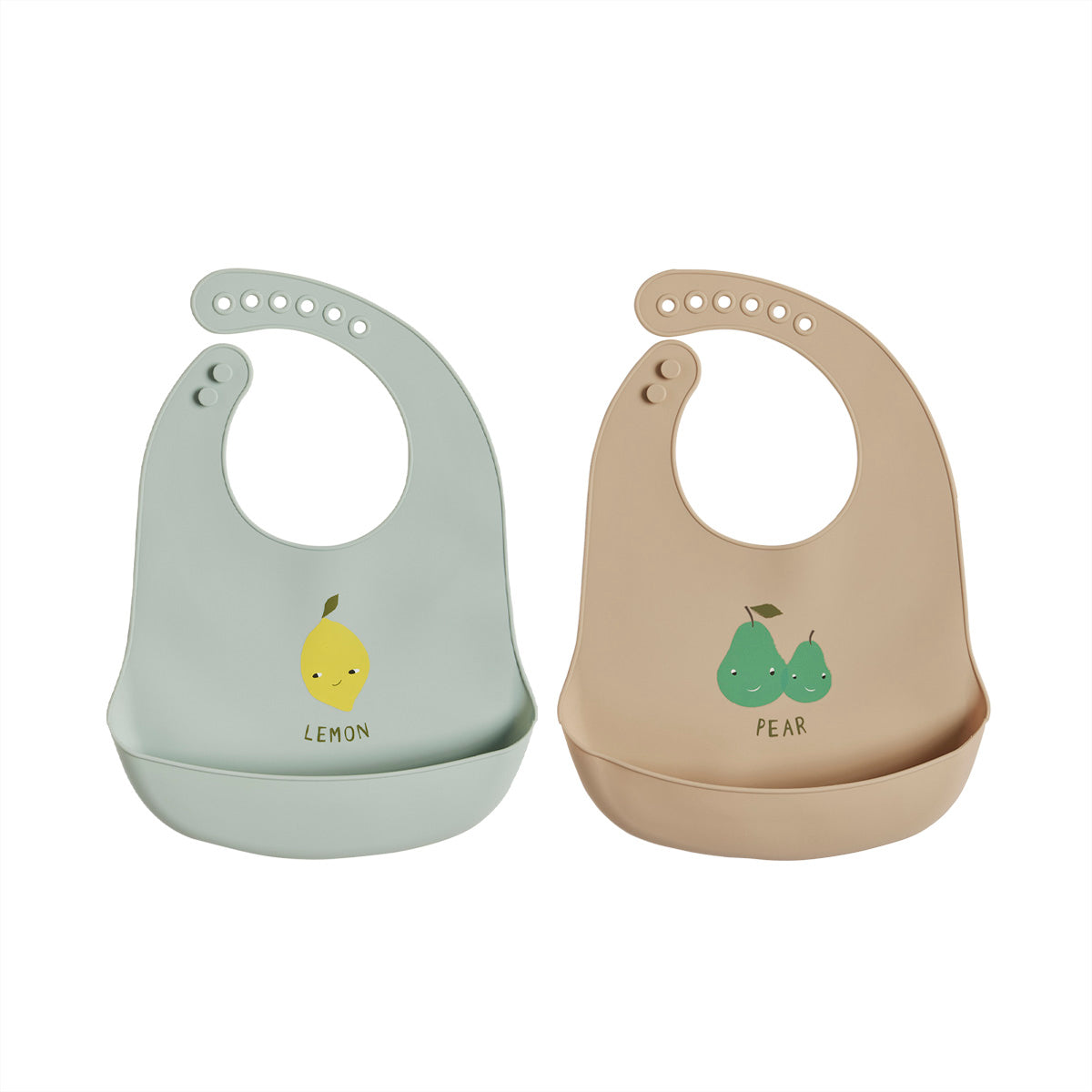 Yummy siliconen slabbetjes - set van 2