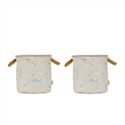 Medium opbergmand met hert en eend - set van 2