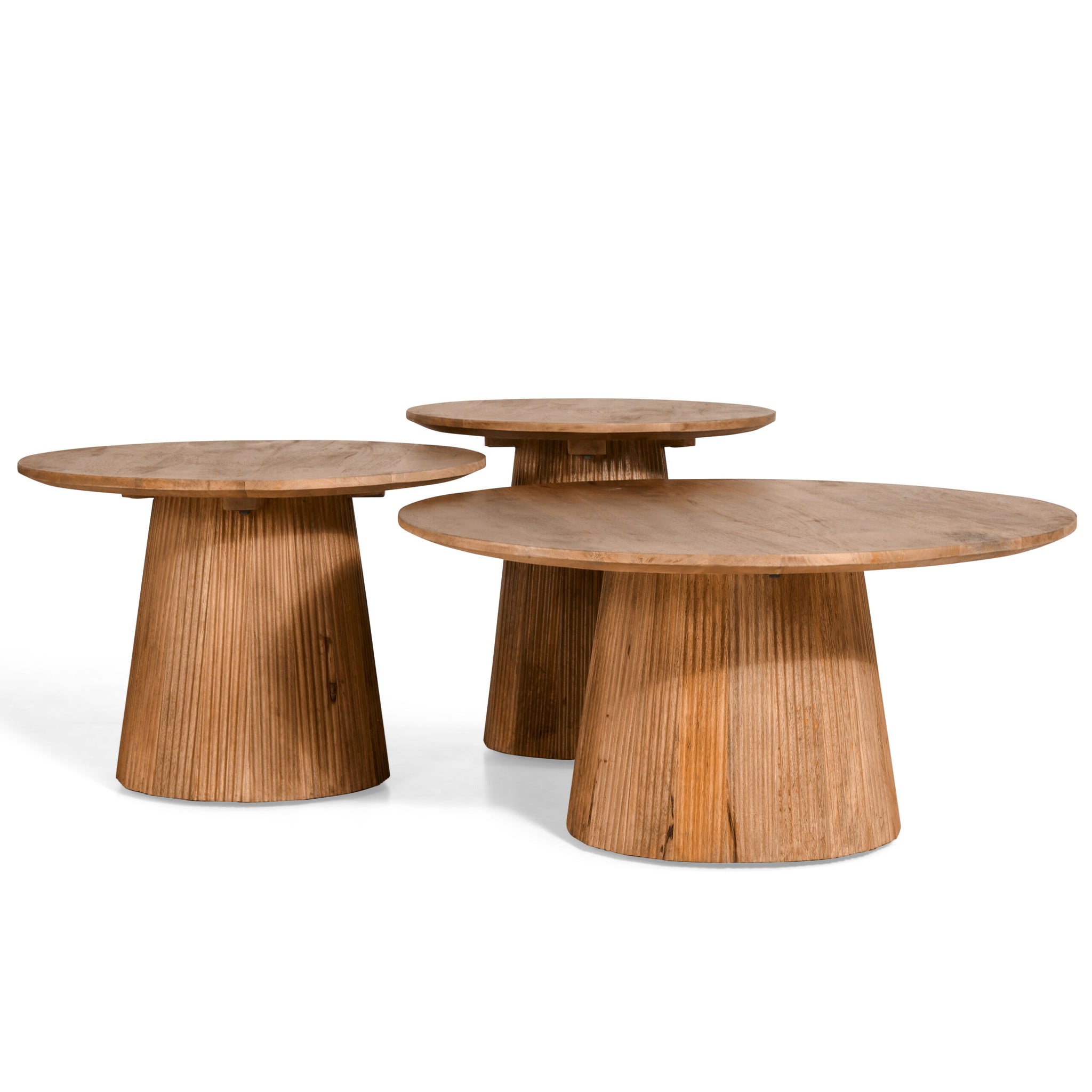 Bijzettafel Ø 80 cm lichtbruin