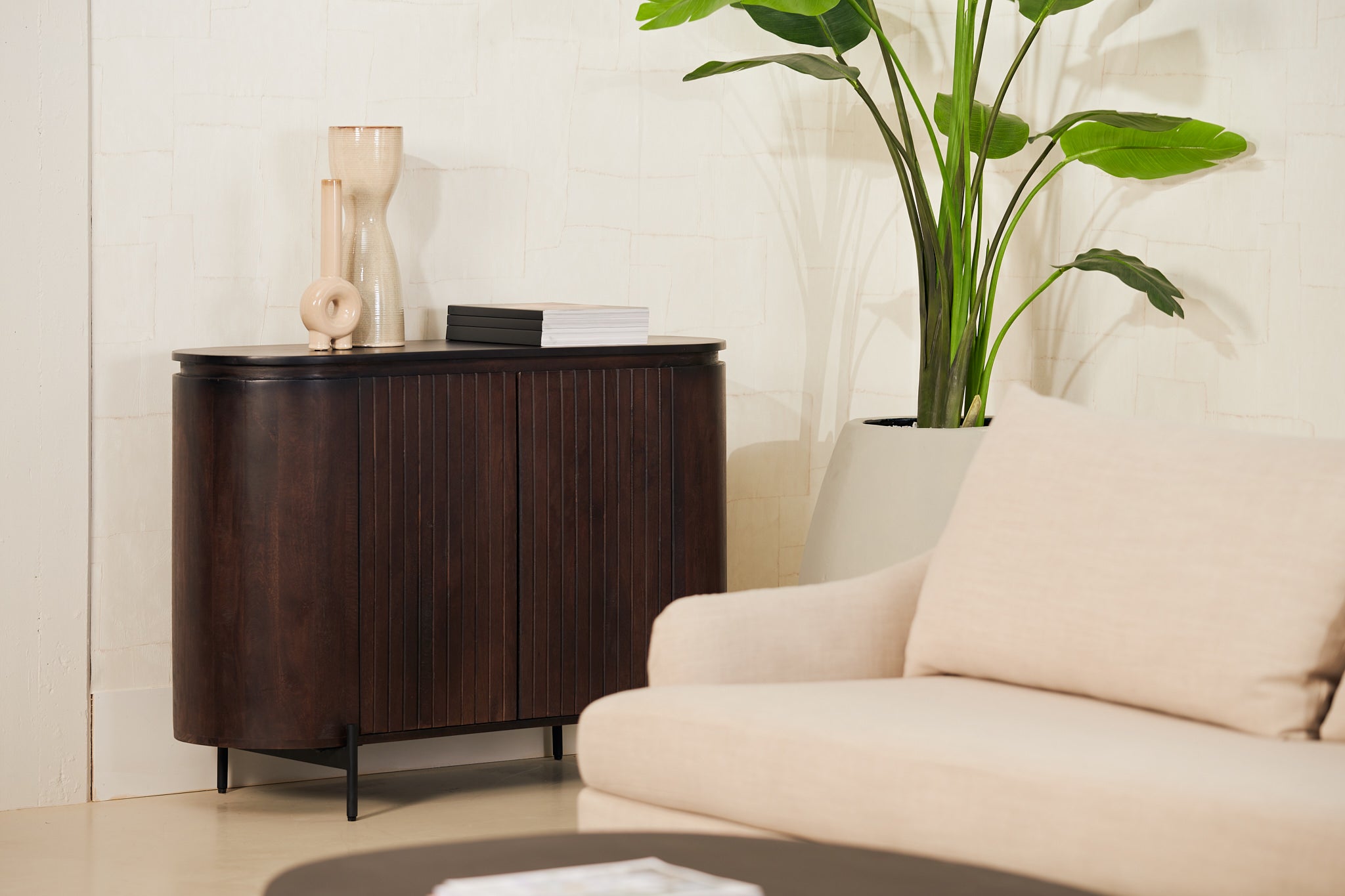 Mokka Dressoir Donkerbruin 115cm