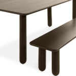 Eetbank Rondo - 200cm Donkerbruin