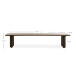 Eetbank Rondo - 220cm Donkerbruin