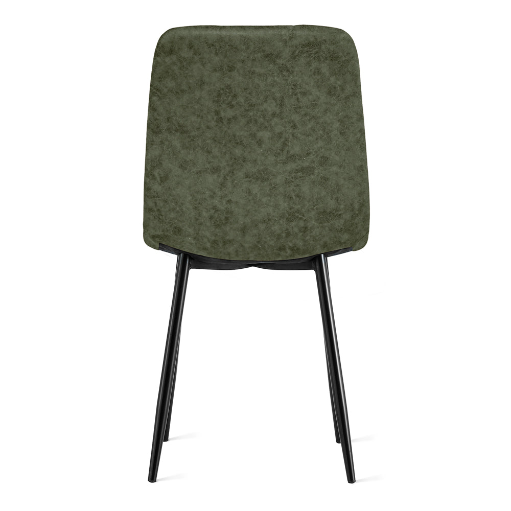 Eetkamerstoel Yerevan microleer legergroen