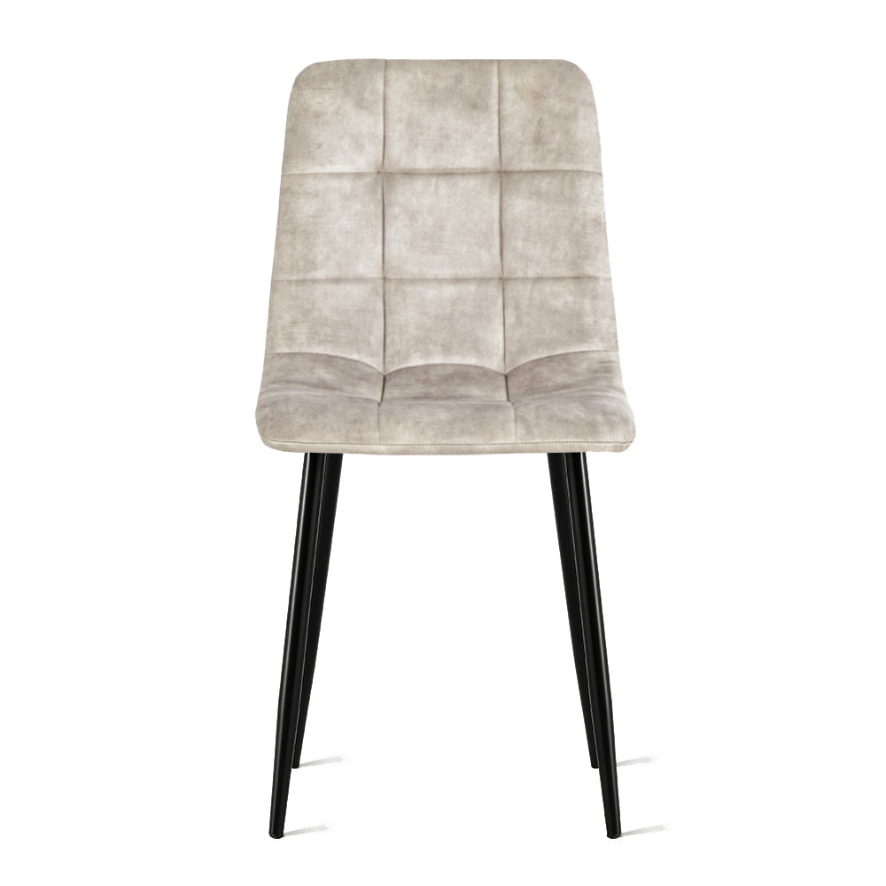 Eetkamerstoel Yerevan Fluweel Taupe