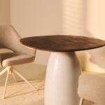 Eettafel Bora - Ø120 cm Bruin & Beige