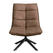 Fauteuil Lucas - microleer taupe
