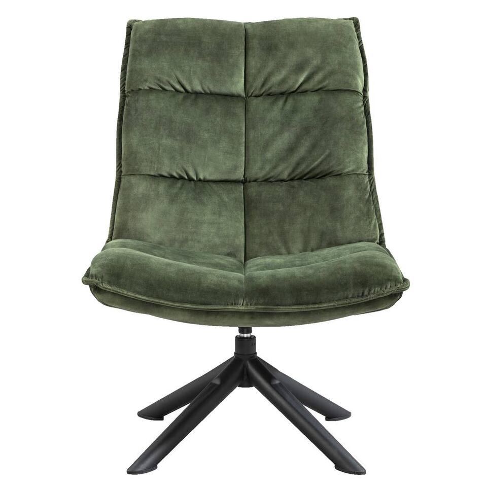 Fauteuil Lucas - Fluweel Mosgroen