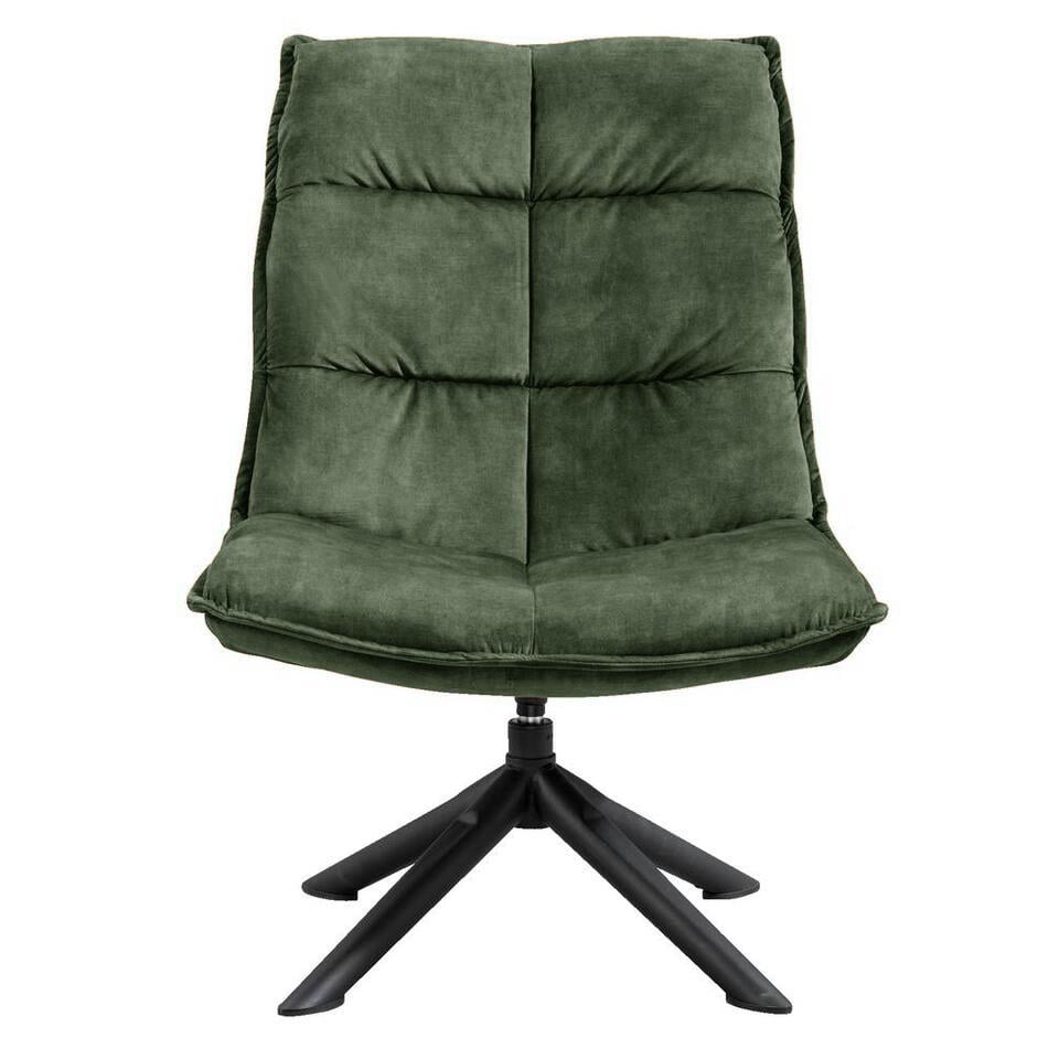 Fauteuil Lucas - Fluweel Mosgroen