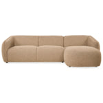 Hoekbank Laila - Taupe stof, rechts