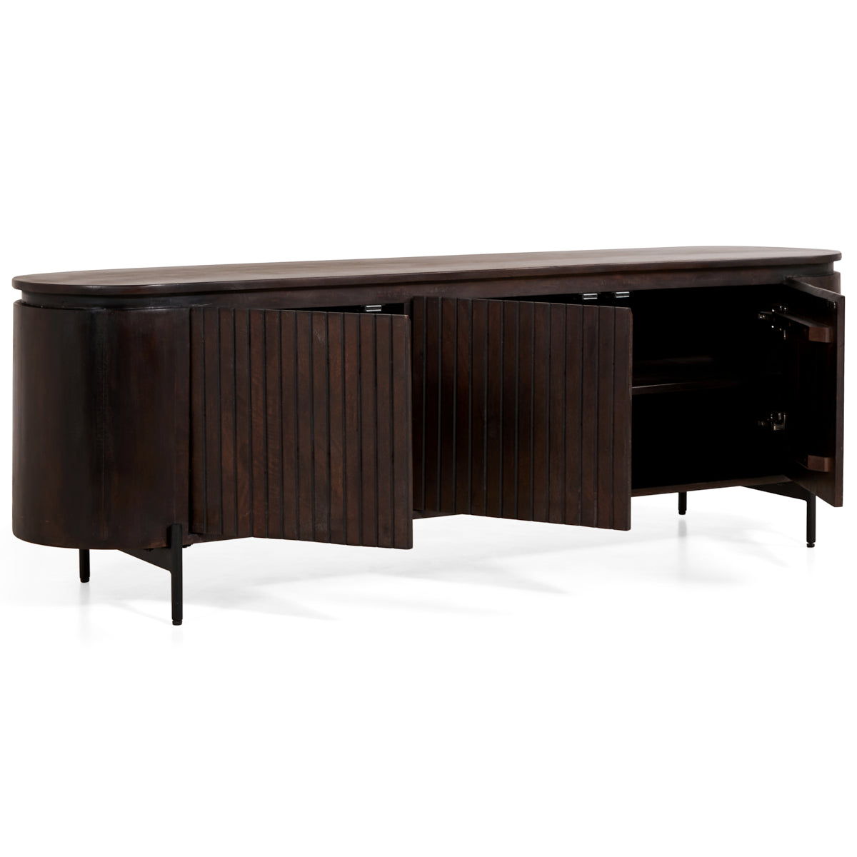 Mokka tv-meubel donkerbruin 175 cm