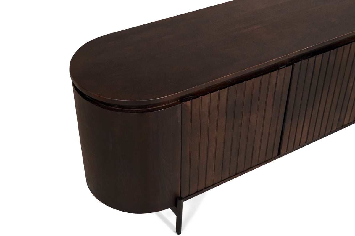 Mokka tv-meubel donkerbruin 210 cm