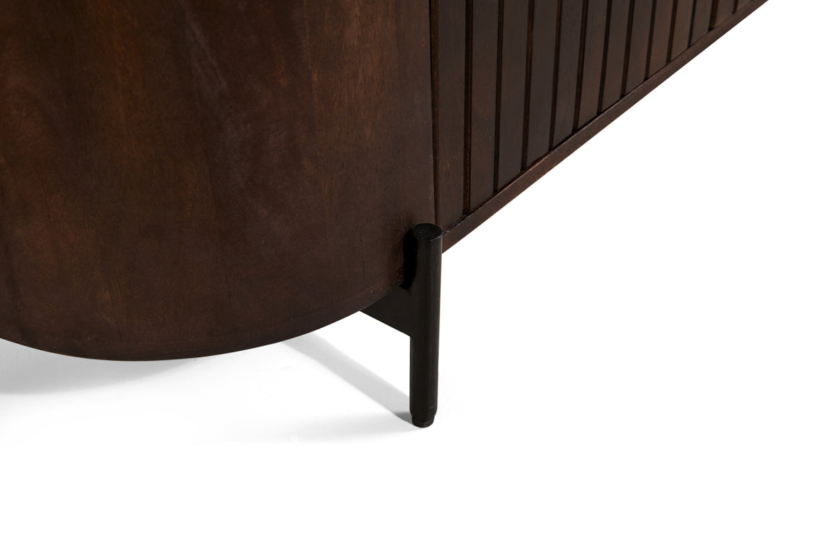 Mokka tv-meubel donkerbruin 210 cm