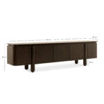 TV-Meubel Rondo - 210cm Donkerbruin