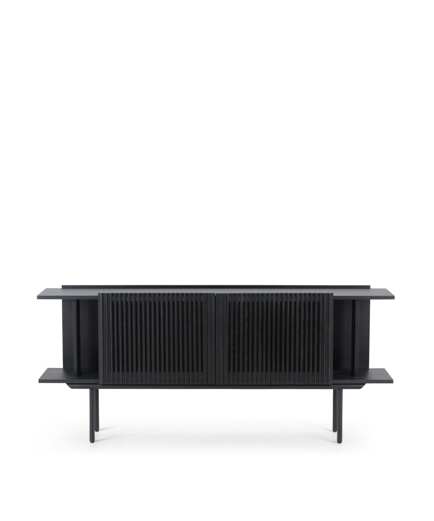 lamellen XL dressoir - zwart eiken