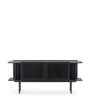 lamellen XL dressoir - zwart eiken