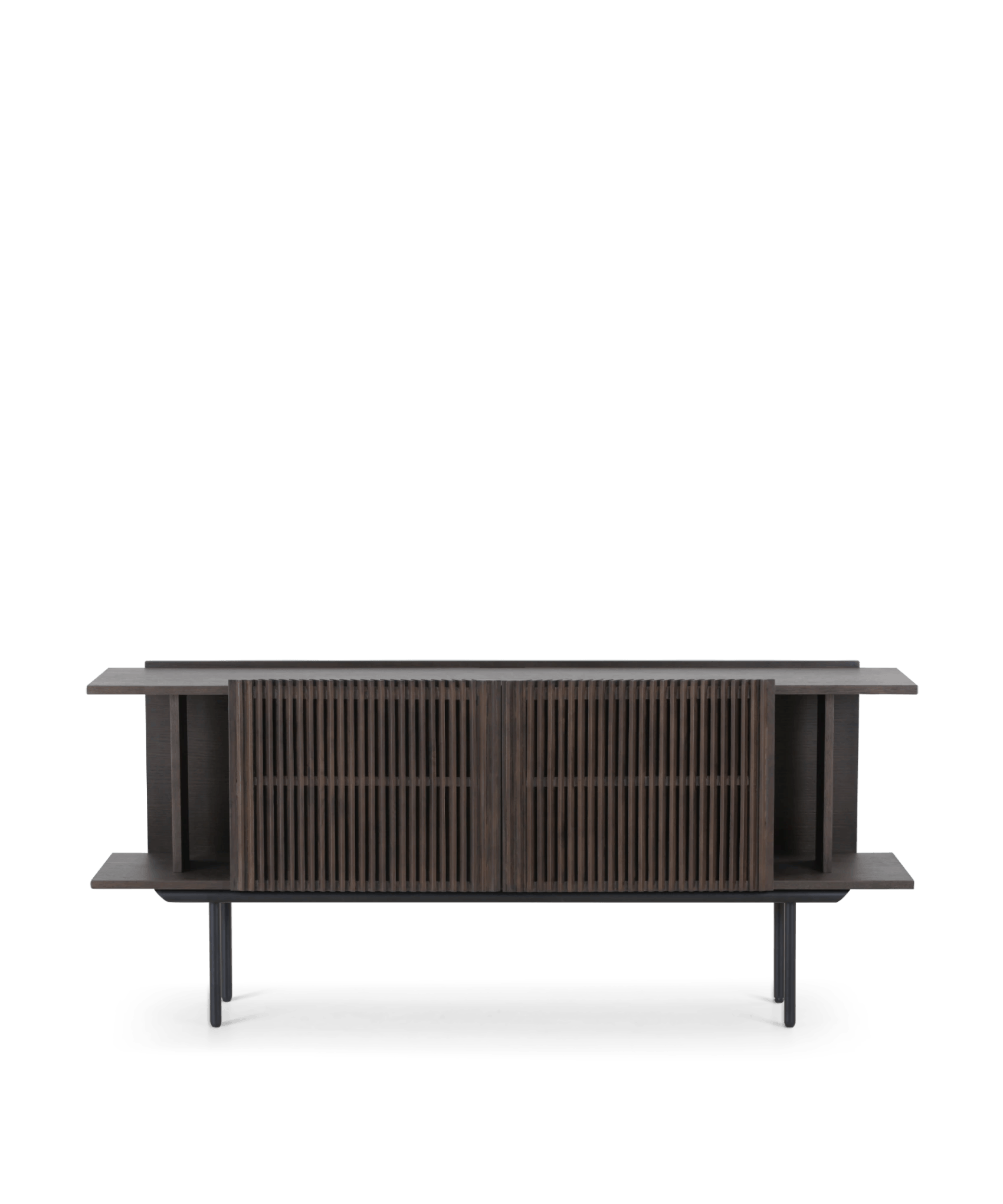 Groot dressoir met lamellen, gerookt eiken - Louvre