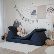 Speelbank kinderen, Donkerblauw, modulair, Bank kinderkamer