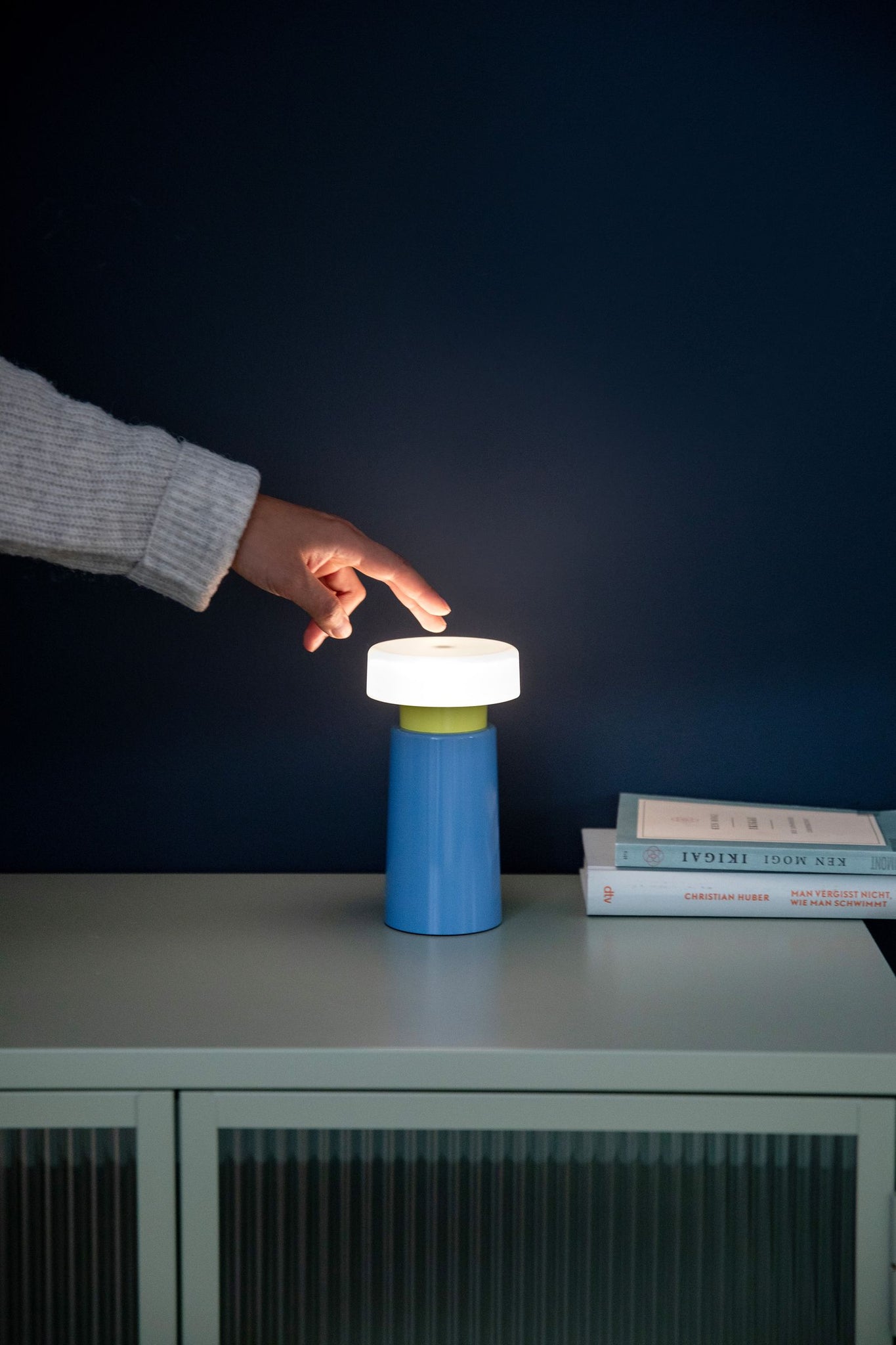 Tafellamp Victoria LED Oplaadbaar Aquablauw