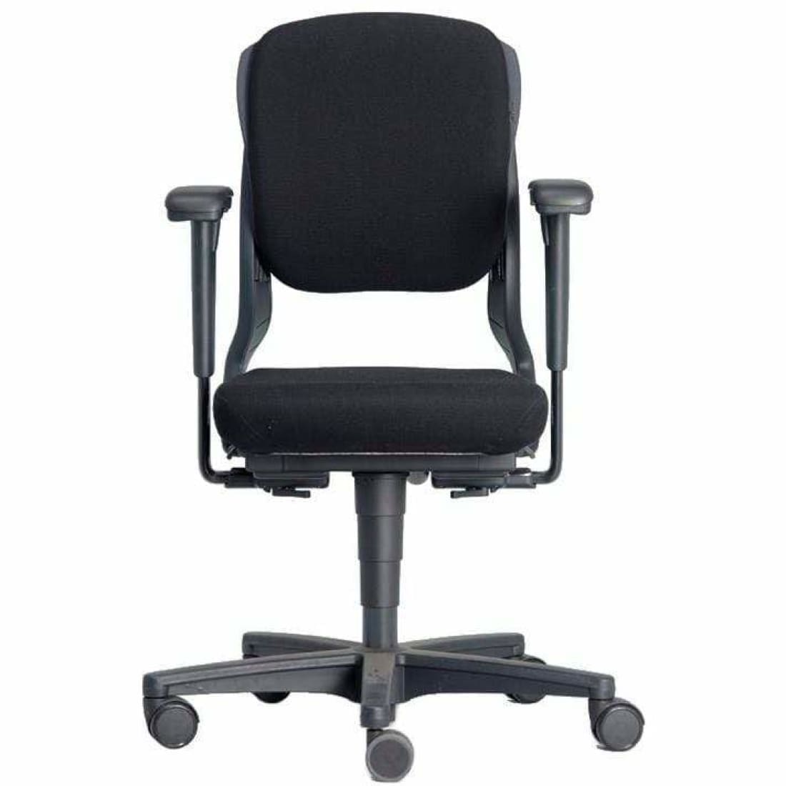 Ahrend 230 bureaustoel ergonomisch ontwerp 'lage rug' zwart/zwart (Refurbished)