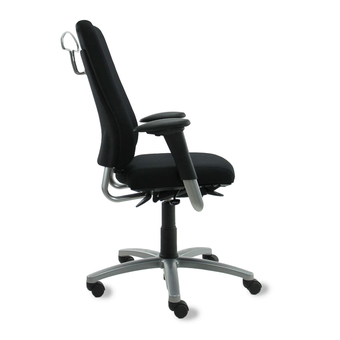 Bureaustoel BMA Axia Pro extra hoog - met kledinghanger - zwart met nieuwe stof (Refurbished)